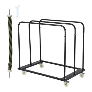 Heavy-Duty Steel Panel Cart with 5” PU Wheels, 1800 LB Capacity Drywall Dolly for Sheetrock, Lumber, and Foldable Tables