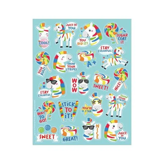Fruit Punch Zebras Scented Stickers