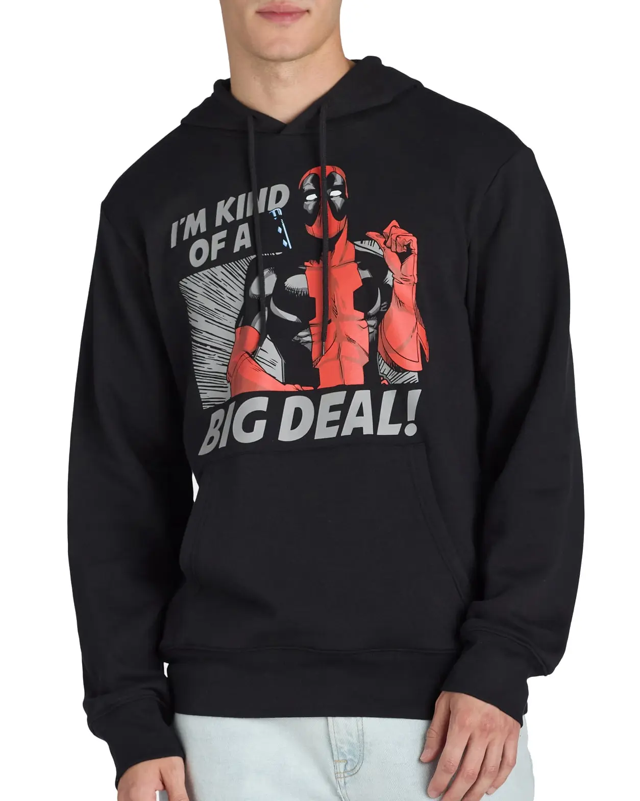 Marvel Deadpool Hoodie Mens Im Kind Of A Big Deal Long Sleeve Pullover