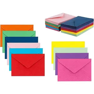 Colorful Self-Seal Envelopes 5" x 7" Assorted Colors Bulk Pack 50 Envelopes for Invitations Birthday Graduation Baby Shower Greeting Cards