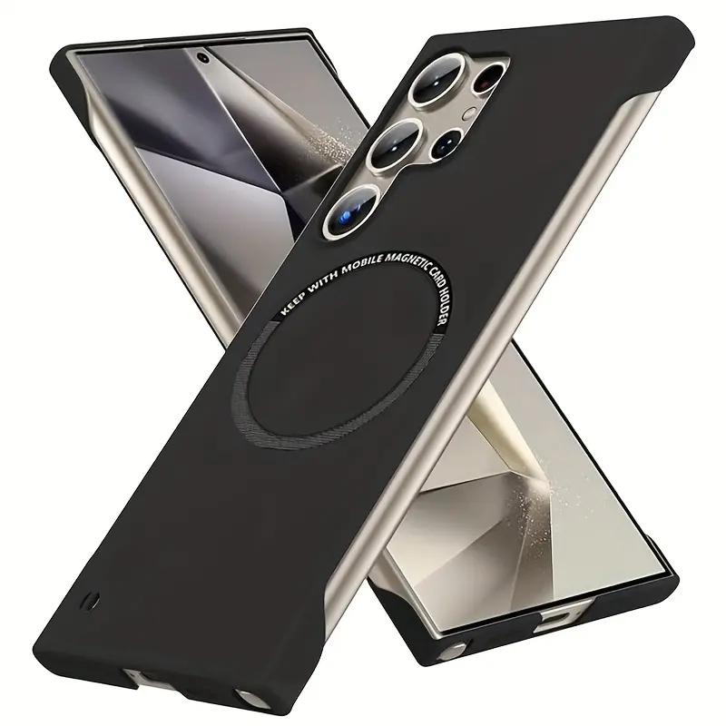 Luxury Ultra Thin Frameless Magnetic for Magsafe Protective Case Protection for S26 Ultra S25 Ultra S24 Ultra FE S23 S22 Plus S21 FE Slim Hard PC Matte Phone Cover Casing Protective Cellphone Casing Accessories