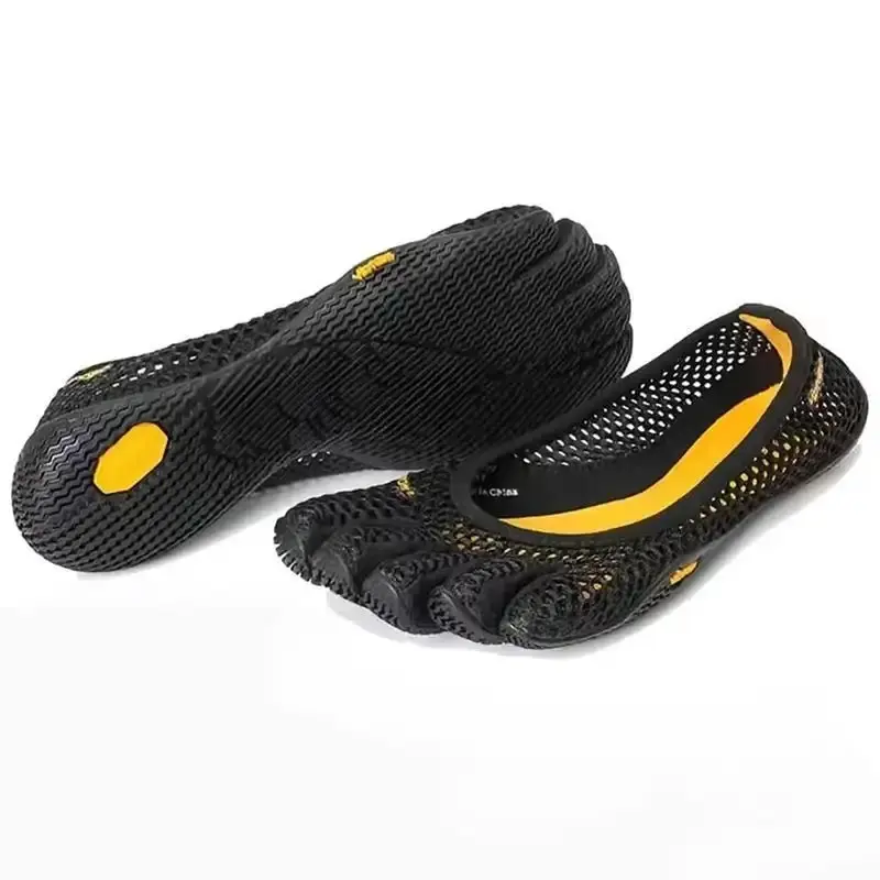 Black Five-Toe Yoga Shoes – Women's Toe-Separating Mesh Sneakers for Pilates, Running & Dance, Breathable Outdoor Fitness casual sporty
