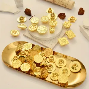 10pcs Fire lacquer wax random relief seal retro style decoration self-adhesive invitation letter envelope love letter seal sticker fire lacquer seal does not repeat the style Stationery Office Supplies