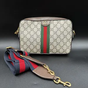 Pre-owned GUCCI coated canvas Crossbody Bags Ophidia GG Supreme Zipped Shoulder Bag