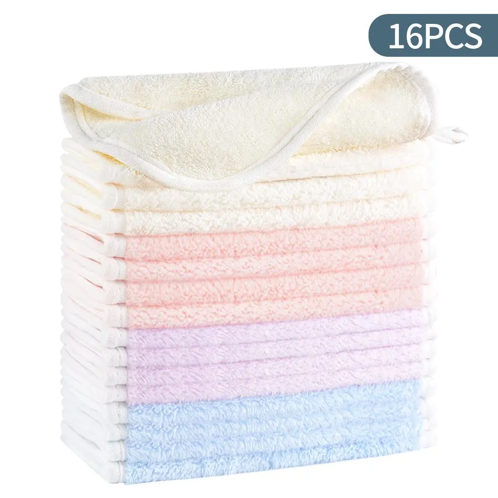 16pcs Microfiber Facial Cleaning Wipes, Face Wash Cloths, Makeup Washcloths, Reusable Makeup Remover Cloths, Blue, 5.9inch X 5.9inch, Single Item Pack