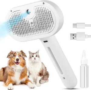 Pet Spray Hair Removal Comb - 1-Piece Pet Hair Brush with Shedding Button, Cat & Dog Grooming Brush, Pet Supplies for Grooming
