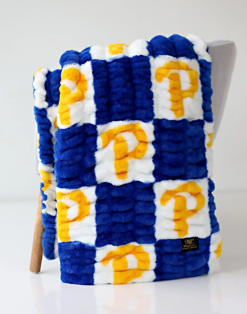 University of Pittsburgh Panthers Checkered Logo Polyester Travel Blanket - Plush Stretch, Cozy, 30x36in Infant (30 to 39 in), 60x72in Adult, 4.3lb Single-Piece, Indoor Use, Blue, Pittsburgh Pride (Note: Do Not Use Detergent Pods)