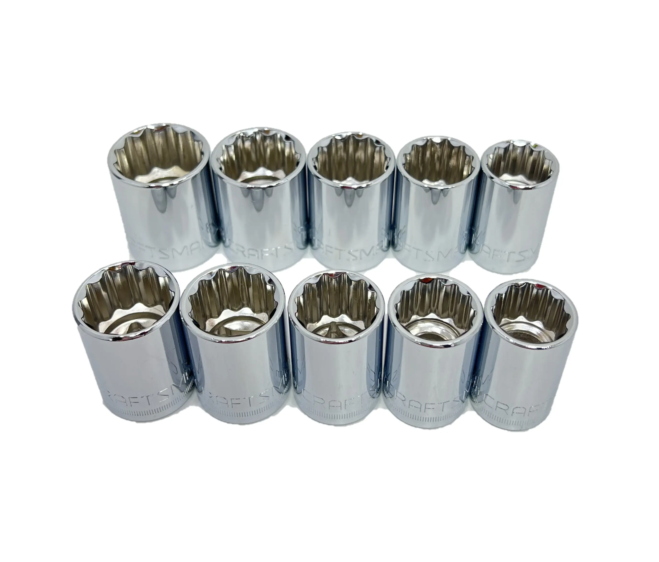 Craftsman 10 Piece 1/2" Inch Drive Socket Set, 12 Point, Standard & Metric