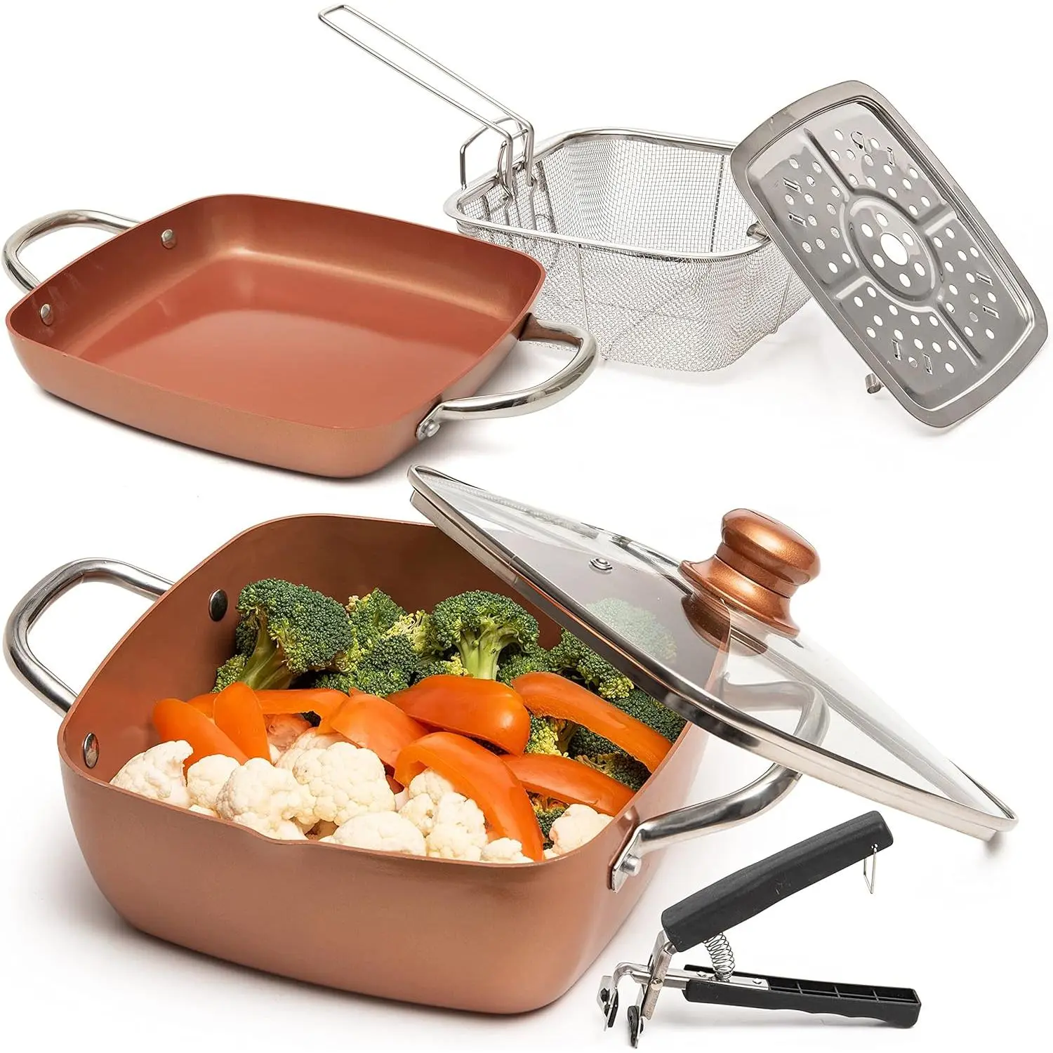 6 Pcs Copper Cookware