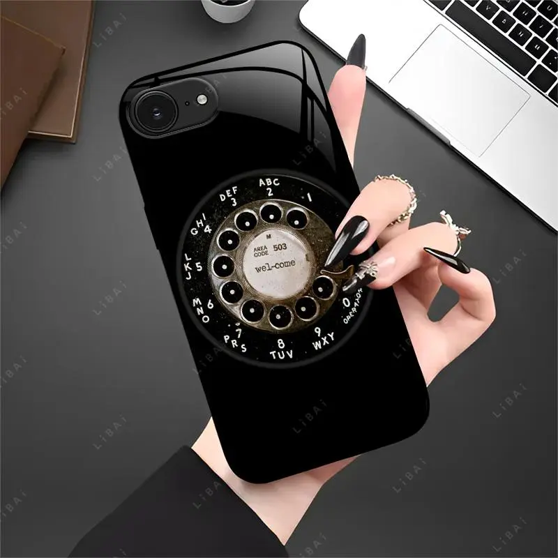 Suitable for [iPhone 16e] High-end phone case🤩, featuring a vintage rotary dial pattern🥰✨, with a high-end, stylish, and minimalist design，drop-resistant, affordably priced，fingerprint-resistant  YM99