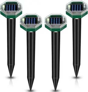 Outdoor Solar Rechargeable Mouse Repeller Snake Repeller Round Square Triangle Sonic Plug In Ground
