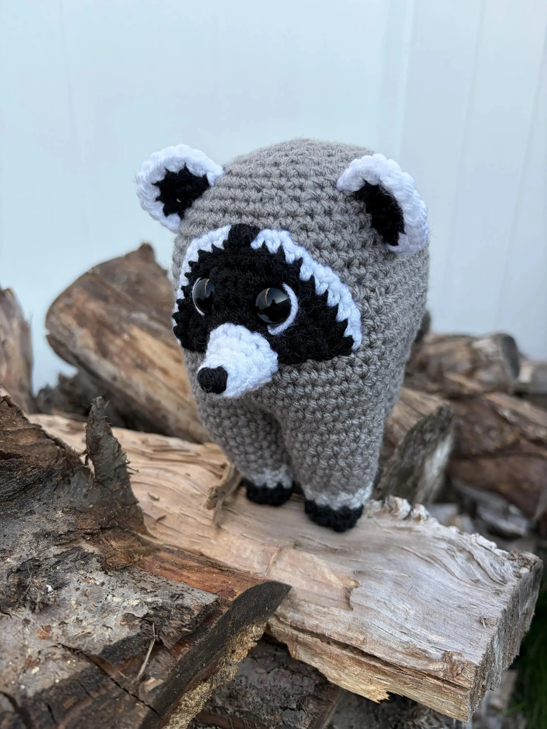 Crocheted Raccoon Plush Toy: Jimothy, Short Spine Syndrome Viral Sensation Crocheted Raccoon Plush Toy: Jimothy, Short Spine Syndrome Viral Sensation