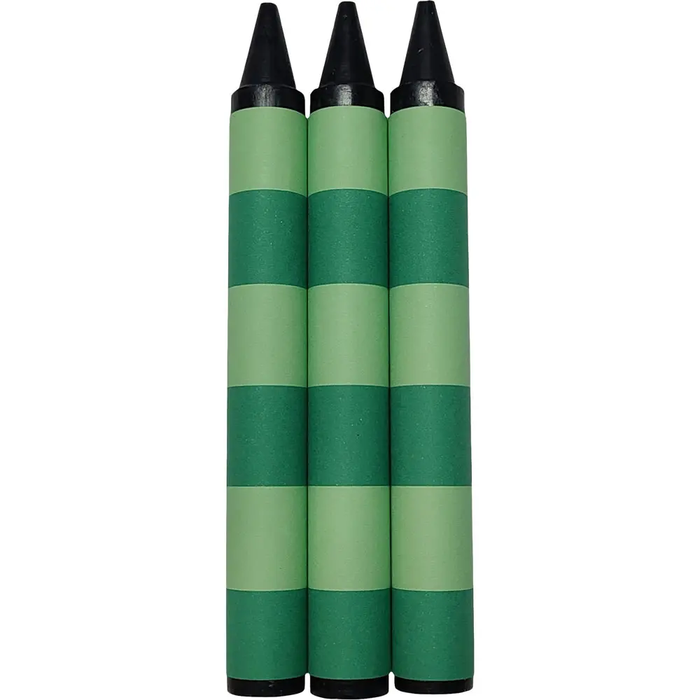 Green Striped Jumbo Black Crayons Green Striped Jumbo Black Crayons