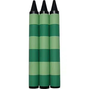 Green Striped Jumbo Black Crayons Green Striped Jumbo Black Crayons