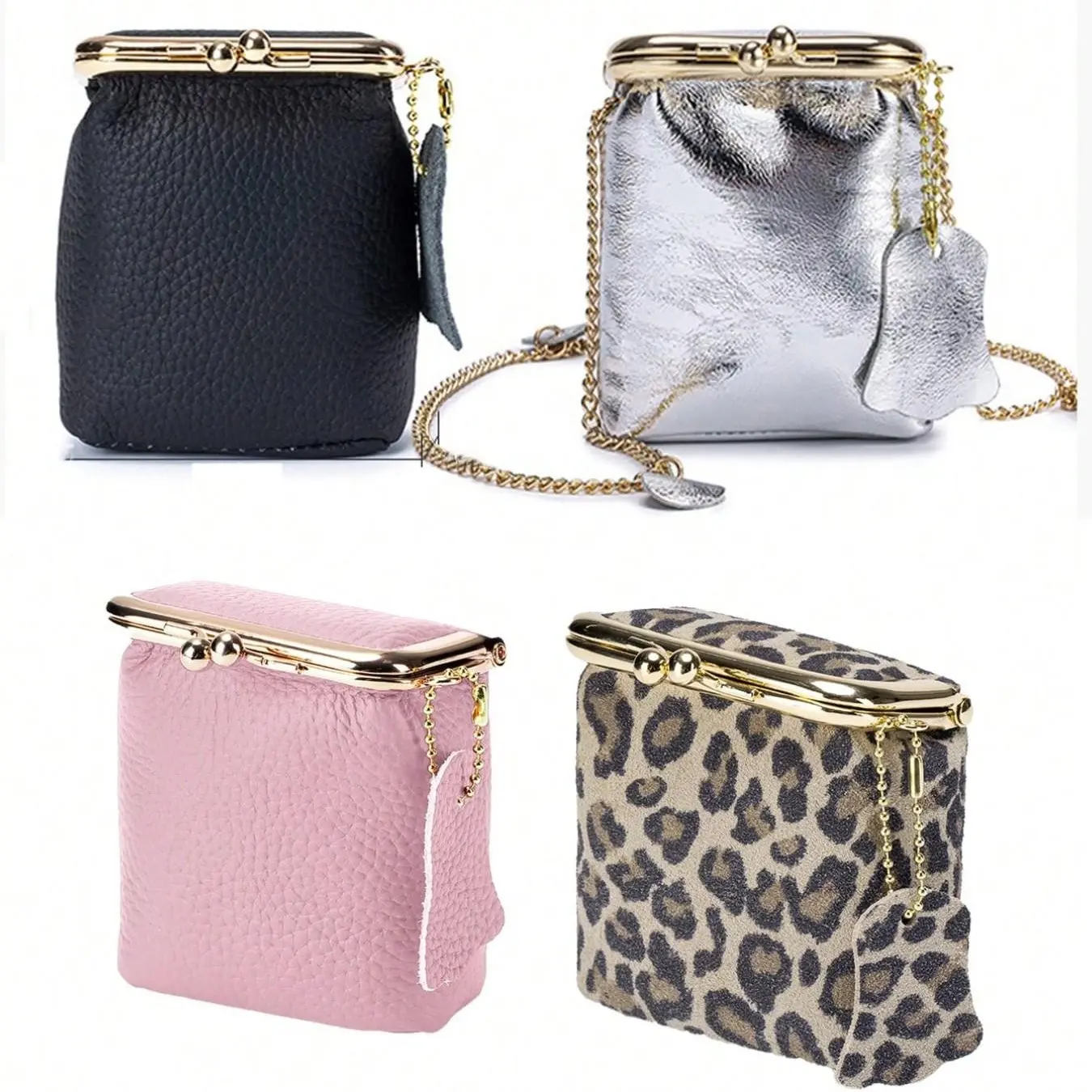 Mini Handbag Storage Bag, Vintage Safety Kiss Lock, Multi-Layer Coin Purse, Keychain, Earphone Lipstick Box, Travel Makeup Bag, Makeup Travel Organizer