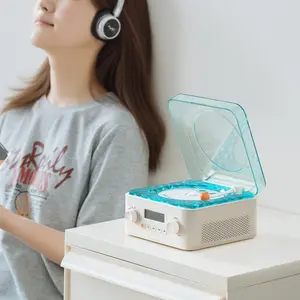 Seawave CD Player Minimalist Retro Design, Bluetooth-compatible 6.0 Support, Mp3 Wav Wma Playback, Ideal for Home Decor, Gift for Music Lovers