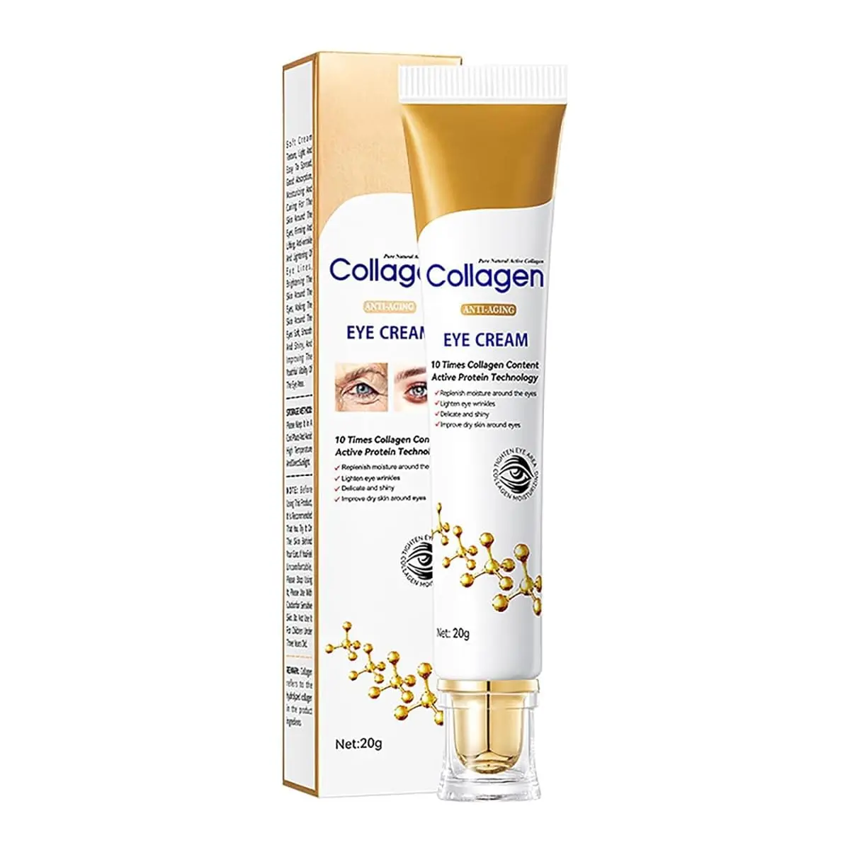 Instant Eye Bag  Eye Cream  Collagen & Benefits, Firming & Moisturizing Formula Comfort Moisturizer