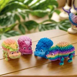 2pcs 3D Printed Hedgehog Figurines, Indoor Outdoor Statue Decorations, Ornaments, Perfect Gift for Animal Lovers, Friends & Collectors