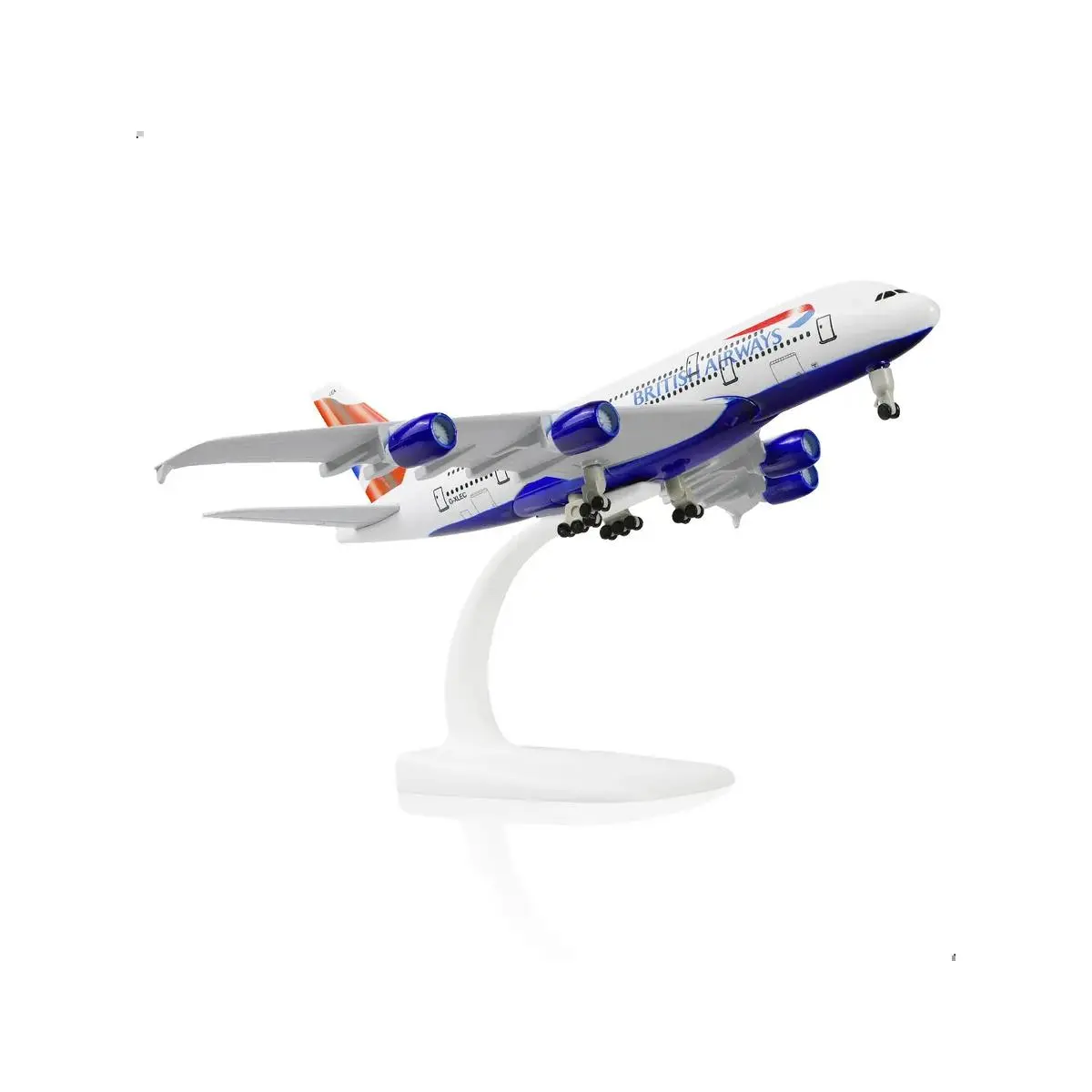 British A380 Diecast Model Kit, 1/300 Scale Metal Collectible with Display Stand
