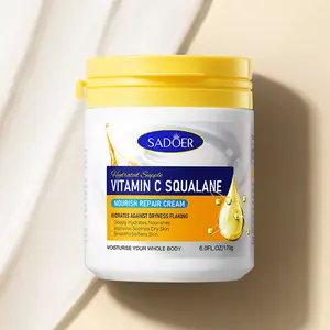 Vitamin C Squalane Nourishing Repair Cream - Hydrates Against Dryness Flaking Peeling and Skin Cracking, Deeply Moisturizing and Nourishing, Improving and Soothing Dry Skin, Suitable for Women's Daily Skincare, Facial and Body Repair Moisturizing Cream