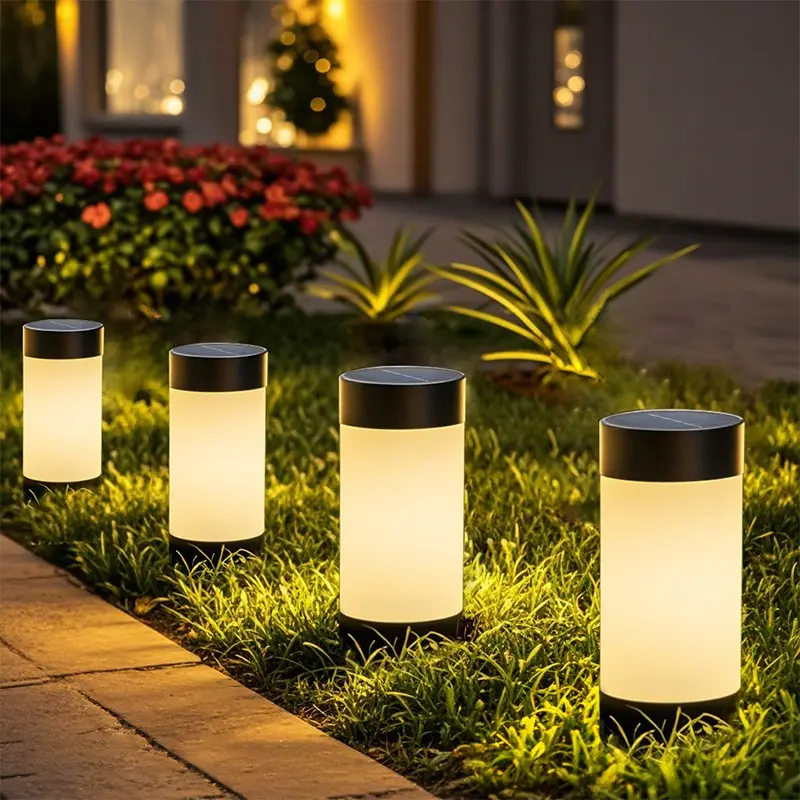 Solar LED Lawn Lights, Outdoor Garden Pathway Lighting, Ground Stake Design, /warm Light, Yard, Lawn, Garden Decor, Villa, Deck, Driveway, Christmas, Outdoor Solar Lantern
