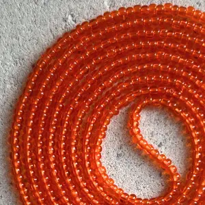 PHOENIX - Tie On Waistbeads - 45 to 60 inches Waistbeads - Orange Waistbeads - Made By Venus Waistbeads