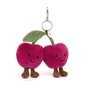 Amuseables Cherries Bag Charm – Soft Cute Keychain Toy, Trendy Purse Accessory 2026
