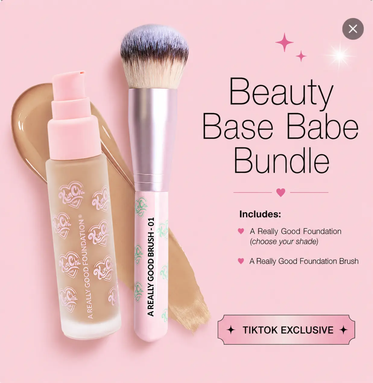 [TikTok Exclusive] Beauty Base Babe Bundle - A Really Good Foundation & Brush