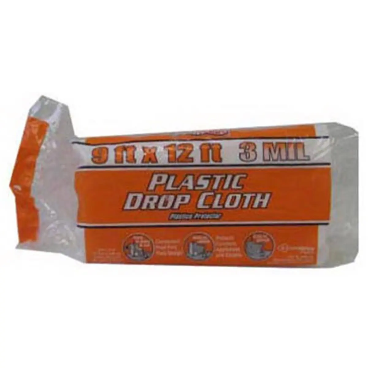 212 MAIN 3Mil Extra Heavy Duty Plastic Drop Cloth, 9x12 ft Plastic Sheet (Model 626248)
