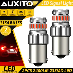 7506 1156 23LED Flash Strobe Brake Stop Light Bulbs for Audi BMW VW Mercedes RED