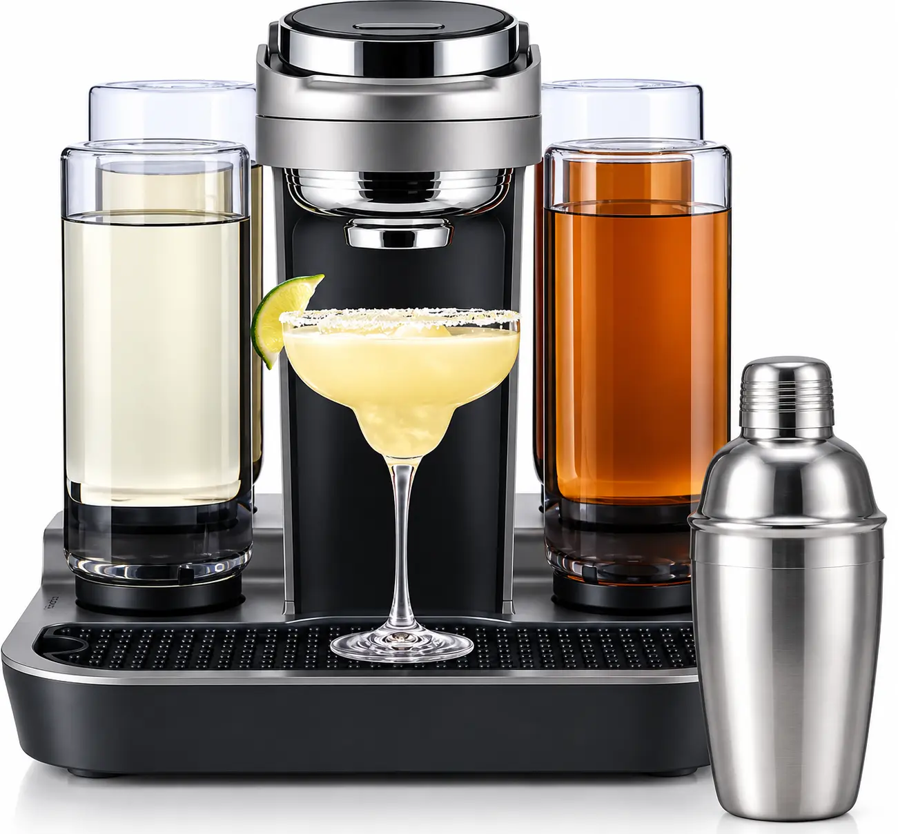 Premier Cocktail Maker – Home Bar System with Shaker, Automatic Cocktail Machine, 1.5L Water Reservoir, 4-Bottle Capacity