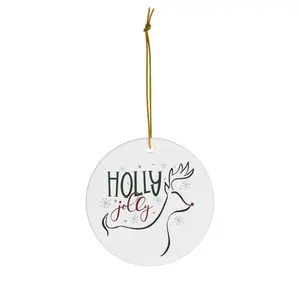 Holly Jolly | Ceramic Ornament