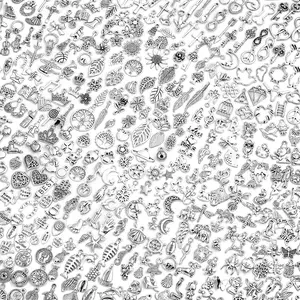 400 Pcs Silver Charms for Jewelry Making, Wholesale Bulk Lots Tiny Assorted Mixed Tibetan Silver Metal Pendants for DIY Necklace Bracelet Making and Crafting