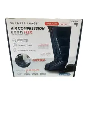 Sharper Image Air Compression Boots Flex Leg Recovery System Large-Medium