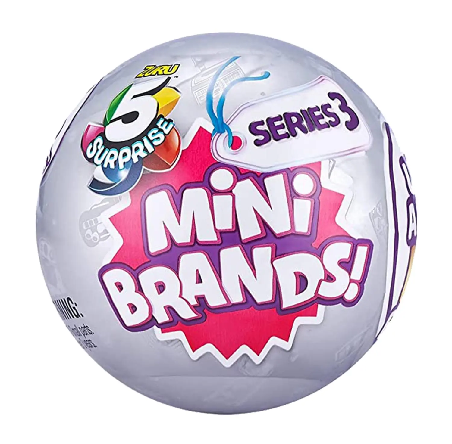 Zuru 5 Surprise Nickelodeon Themed Mini Brands Mystery Capsule Series 3 - 5 Random Toys for Brand Shopping & Collecting