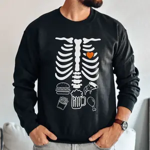 Skeleton Halloween Sweatshirt For Dad, Funny X-ray Dad, Pregnancy Announcement Shirt 2024, Daddy To Be Costume, Fall New Dad Sweater, Daddy to Be Gift