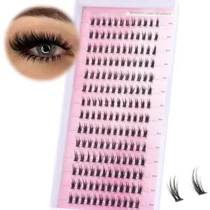 Bottom Lash Clusters – 168PCS Thick Volume Lower Lash Extensions, Natural Individual Bottom Cluster Lashes DIY for Manga & Wispy Eye Looks