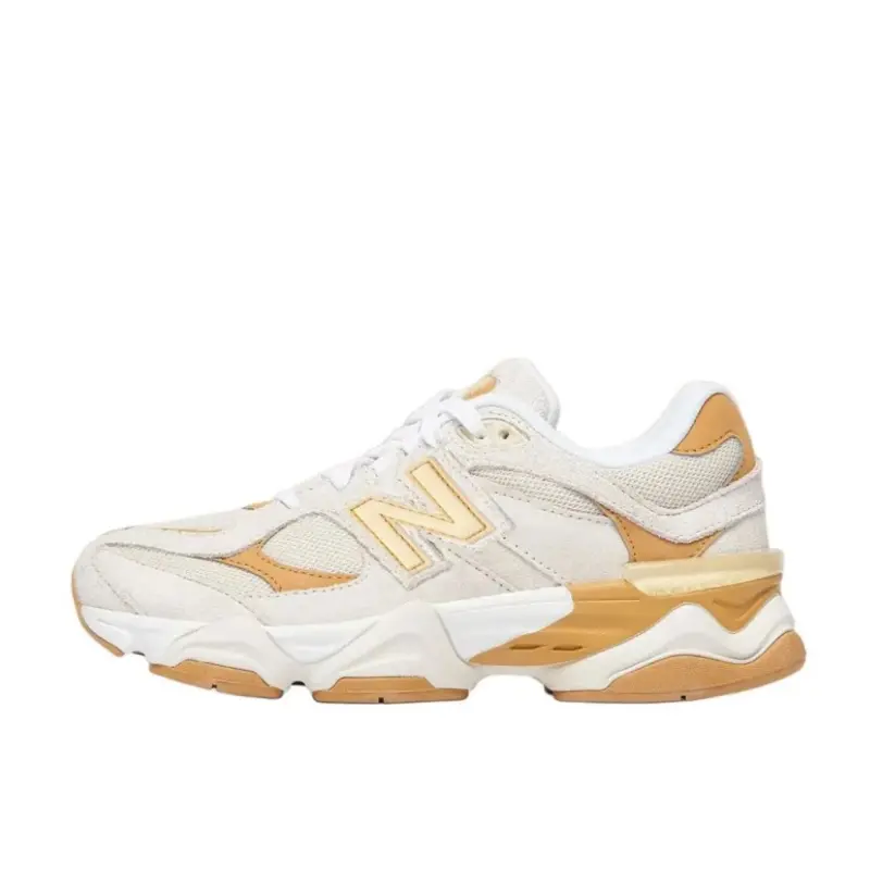 New Balance 9060 Salted Caramel Sea Salt Dolce Women's Youth Athletic Running Shoes, Breathable Running Sports Shoes, Sporty Running Fashion Casual Daily Lifestyle Footwear