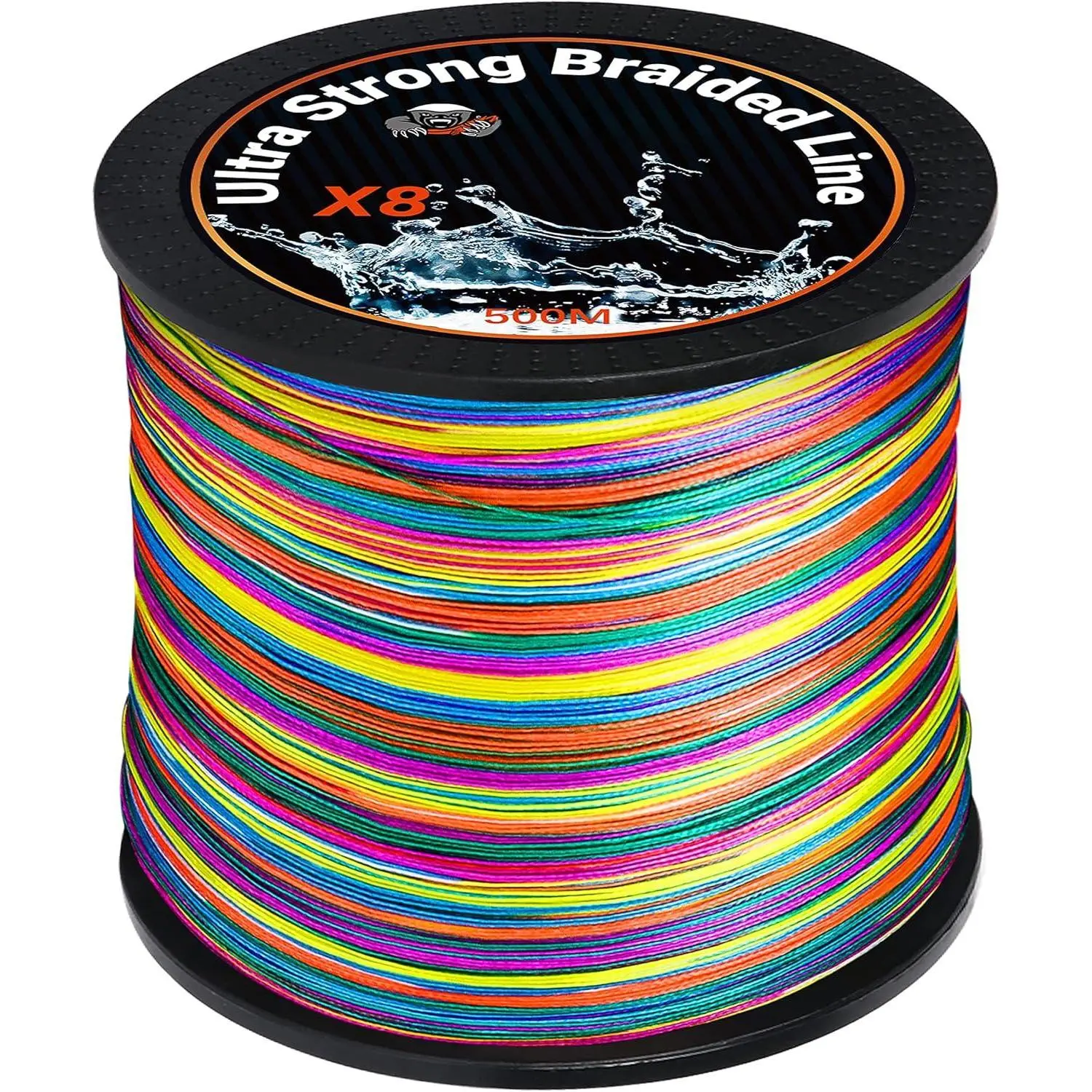 8 Strands Braided Fishing Line - High Visibility Colored Braid  Super Strong Abrasion Resistant No Stretch 328yds/546yds/1093yds 12lb to 100lb for Saltwater or Freshwater