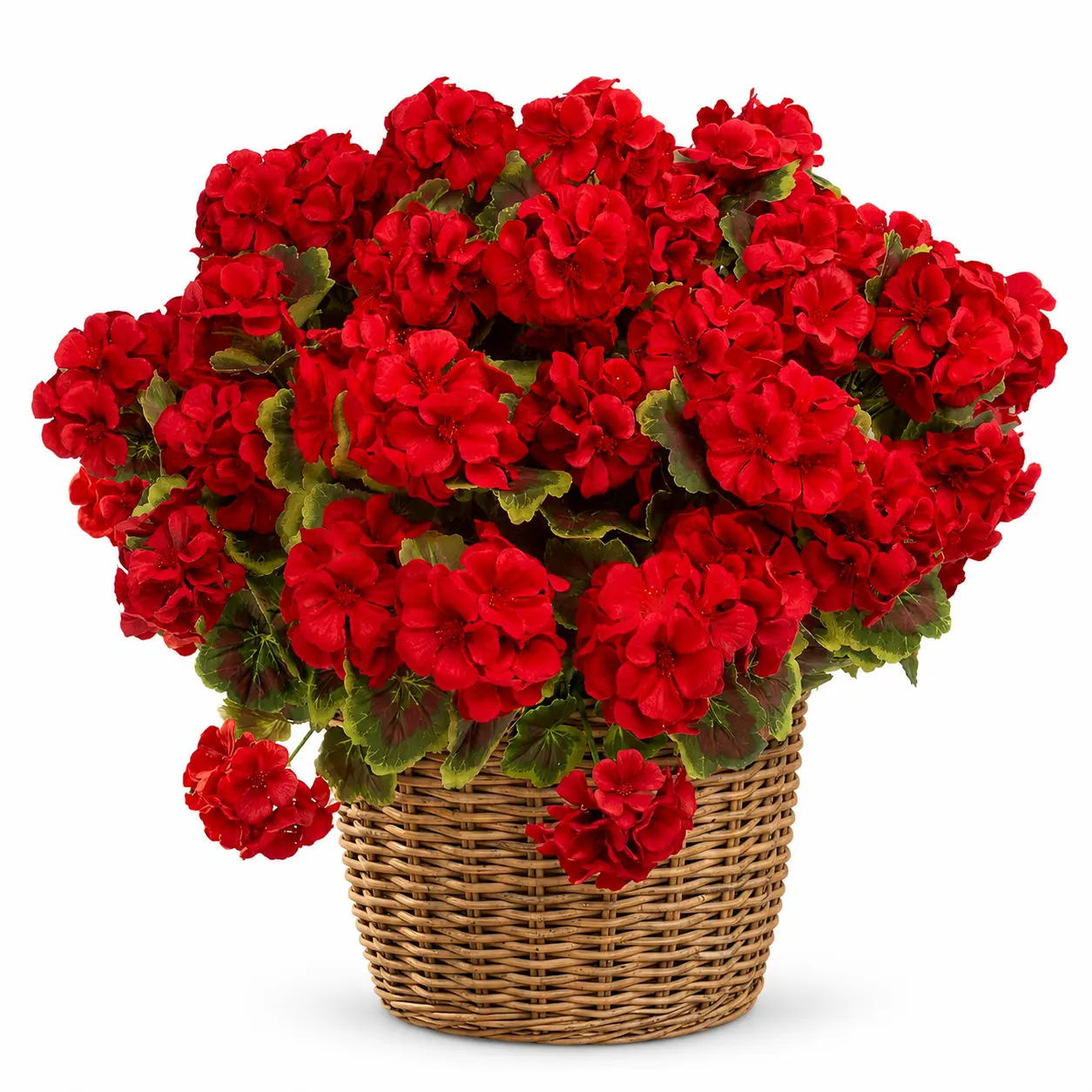12 Pcs  Artificial Geranium  UV Resistant Faux Flowers for Outdoors Decoration, Silk Morning Glory, Daisy, Pansy with Green Boston Fern Realistic Faux Flowers for Outside Planter Porch Yard Patio Garden Home Indoor, Artificial Flowers for Outside, no pot