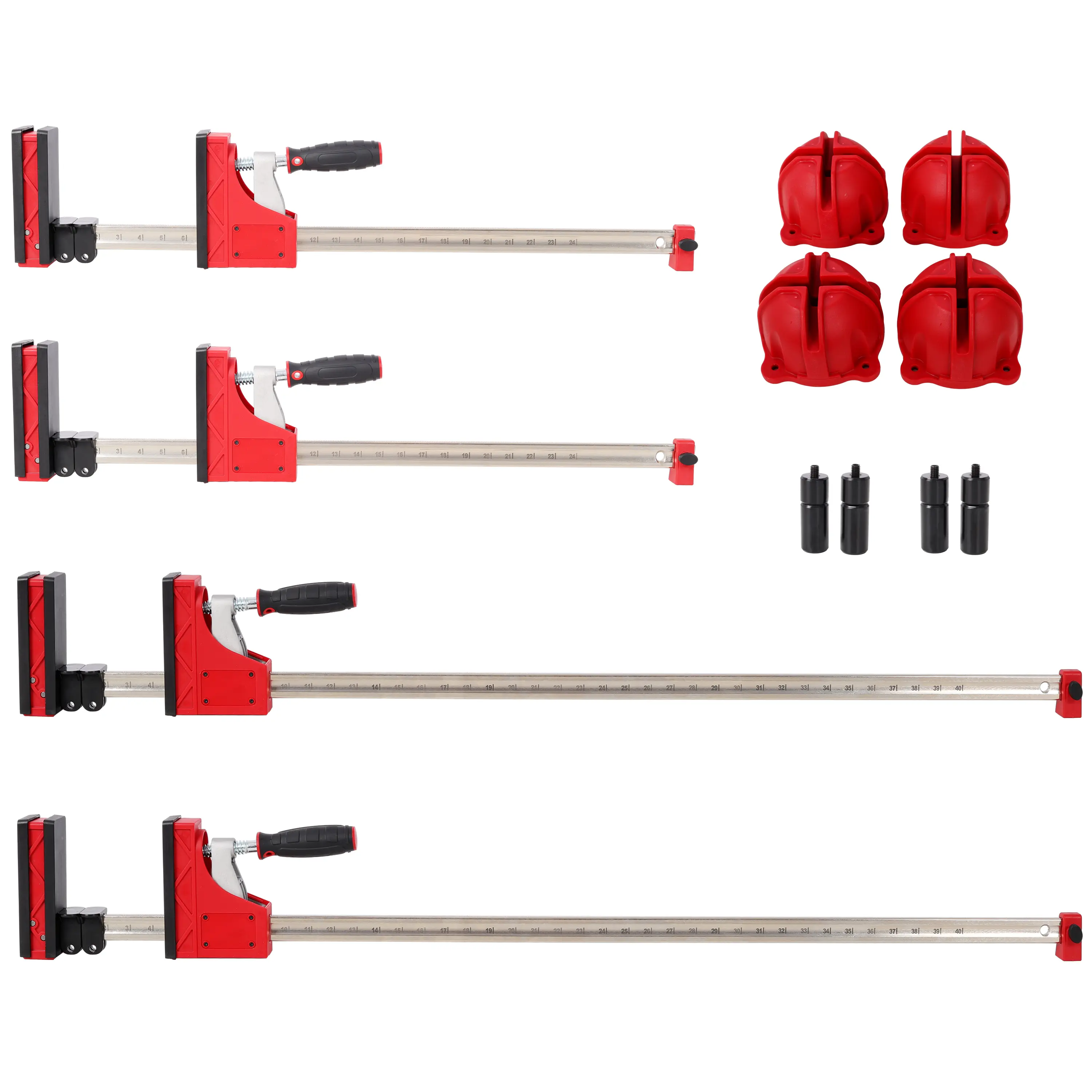 12-Piece Parallel Clamp Kit with 24-Inch and 40-Inch Bar Clamps, Bench Dogs, Framing Blocks, Woodworking Clamp Set for DIY, Cabinet Making, Carpentry, Gluing, Assembly, Workshop Garage Tool, Home Furniture and Household Product Search Terms