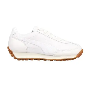 PUMA Womens Easy Rider Leather Lace Up Sneakers Shoes Casual - White