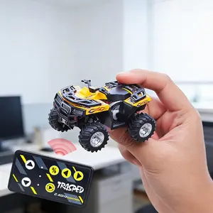 1/64 Mini Remote Control Motorcycle, Off-Road Stomper with Yacht, Remote Control All-Terrain Vehicle, Desktop Play, Indoor Outdoor Racing Toy, Fun Birthday Christmas Gifts for Kids Boys