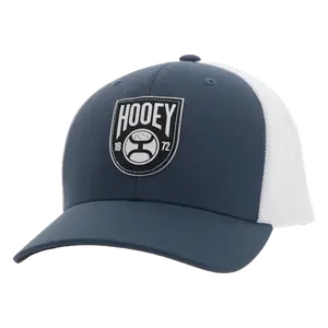 Hooey 'Bronx' Logo Blue & White Trucker Cap 2403T-BLWH
