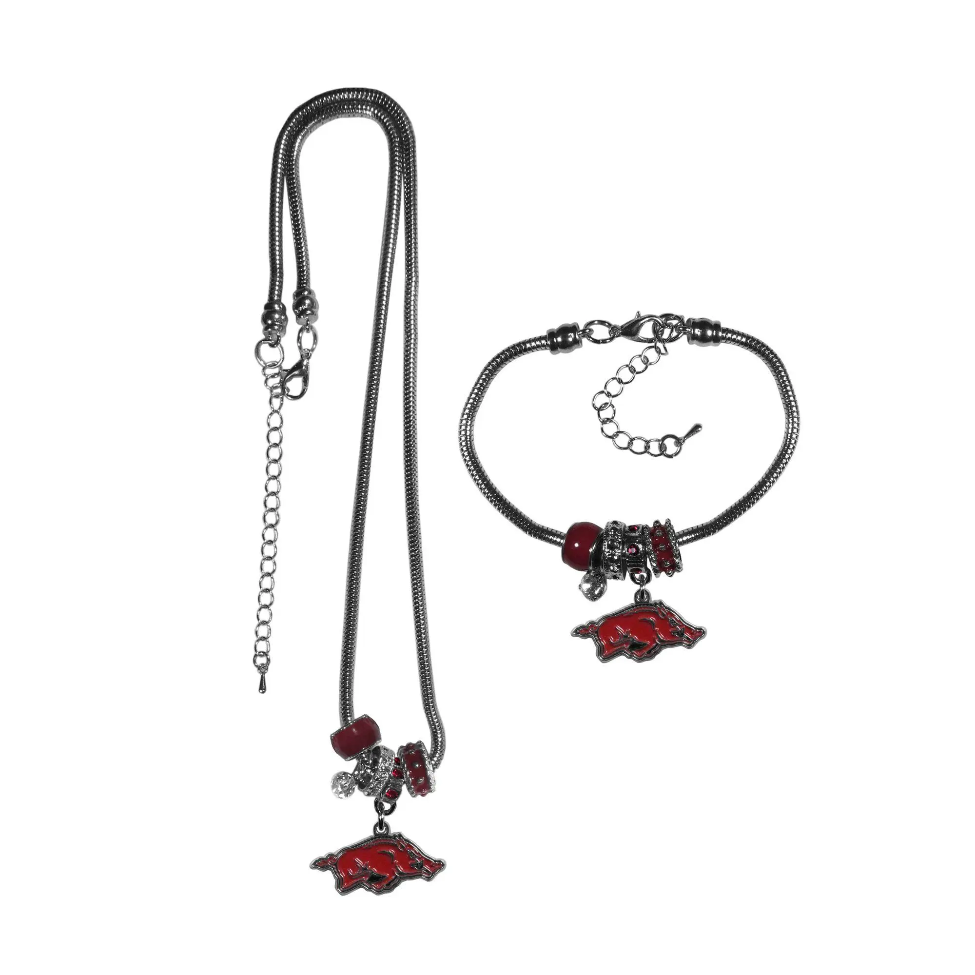 Siskiyou Sports NCAA College Euro Necklace &Bracelet Set Siskiyou Sports NCAA College Euro Necklace &Bracelet Set
