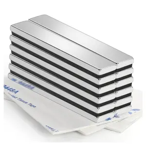 Strong Neodymium Magnets Bar, 12 Pack Powerful Rare Earth Magnets with Double-Sided Adhesive, Waterproof Magnetic Magnet Strips Heavy Duty Perfect for Kitchen, DIY, Office - 60 x 10 x 3 mm