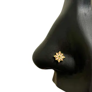 STATEMENT GOLD | Henna Flower Nose Stud