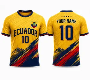 [Custom Name & Number] Personalized Ecuador Soccer Jersey, Custom Ecuador Football Shirt with Name & Number, Ecuador Fan Apparel for Men Women Youth, Ecuadorian Pride Soccer Tee, Match Day Supporter Jersey, Football Fan Gift