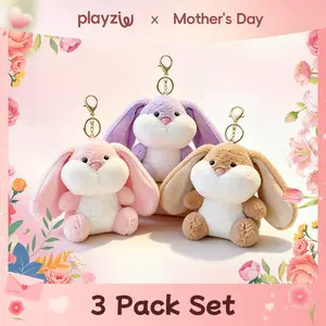 【Summer Vibes】【Easter Bunny Pack】Cute big-eared rabbit keychain, bag hanging decoration, suitable for girls and women, gift item