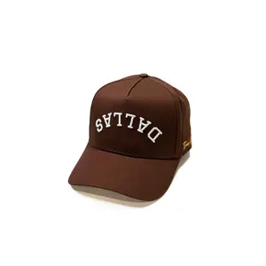 Precurved Dallas snapback - Brown w/cream